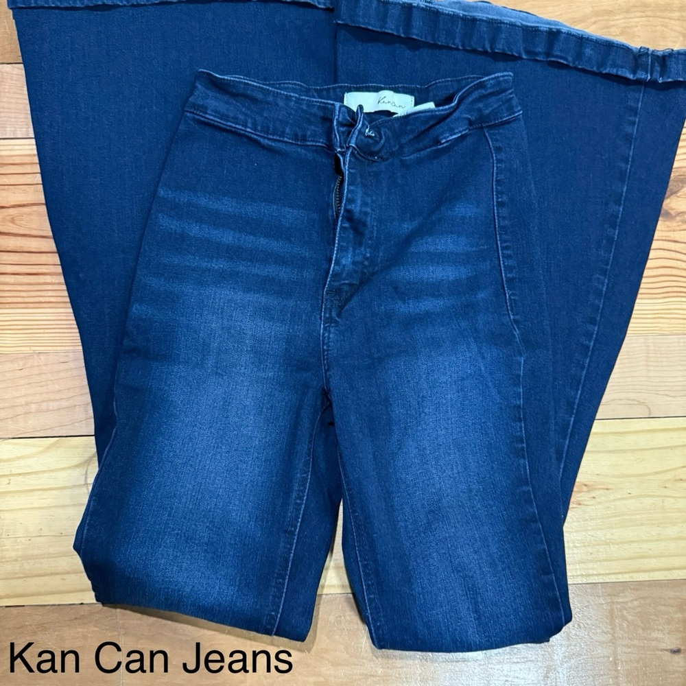 KanCan Women's Deep Indigo Flare Jeans